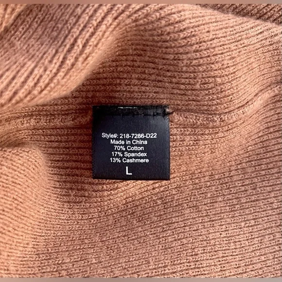 JENNI KAYNE Sleeveless Midi in Clay; Cotton & Cashmere Blend Sweater Dress L - Picture 9 of 10